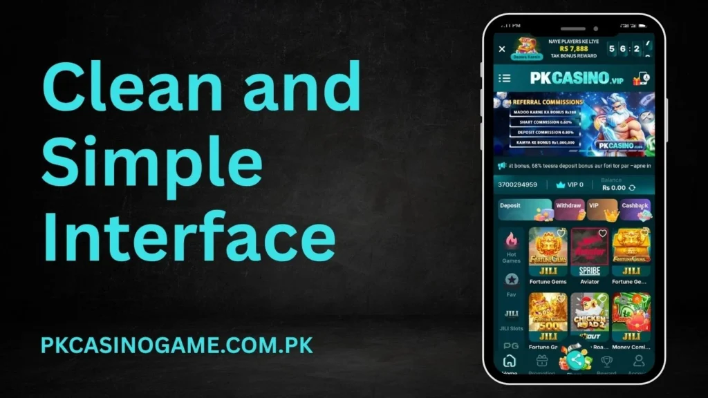 PK Casino Clean and Simple Interface